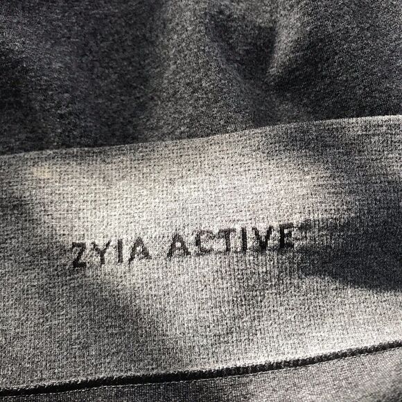 Zyia Active Top Performance Tee Womens Small Athletic Yoga Long Sleeve Gray Gym - Picture 7 of 7